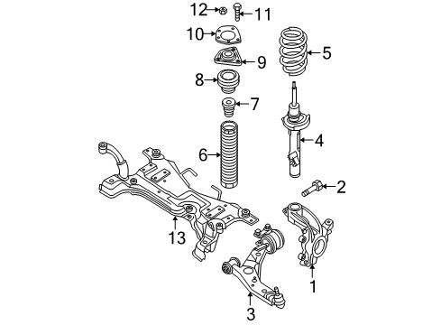 2004 Mazda 3 Front Suspension Components Diagram