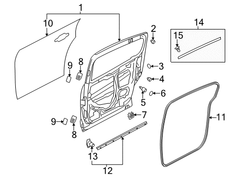 2012 Mazda 5 Door & Components Diagram 2