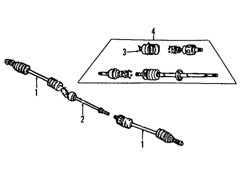 1995 Mazda MX-6 Front Axle Diagram