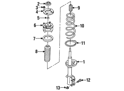 1995 Mazda MX-6 Struts & Suspension Components - Rear Diagram