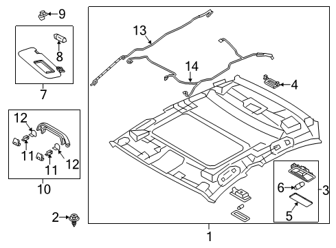 2016 Mazda 3 Interior Trim - Roof Diagram 3