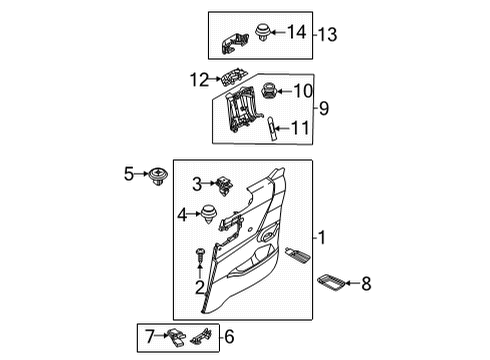 2022 Mazda MX-30 EV Interior Trim - Rear Door