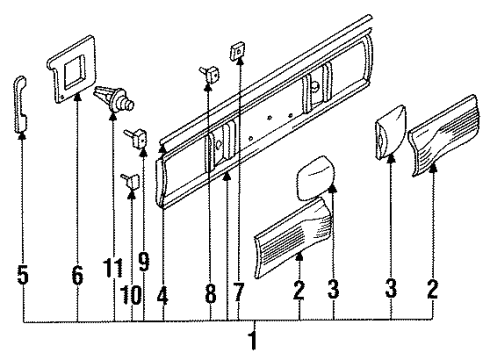 1993 Mazda Protege Finish Panel