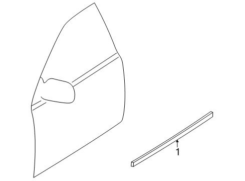 2002 Mazda Protege5 Exterior Trim - Front Door Diagram