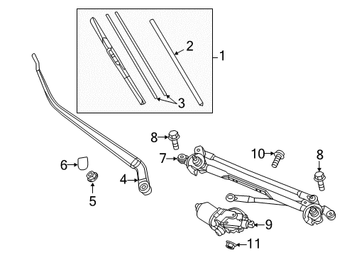2013 Mazda CX-5 Wiper & Washer Components Diagram