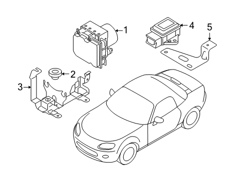 2014 Mazda MX-5 Miata ABS Components Diagram