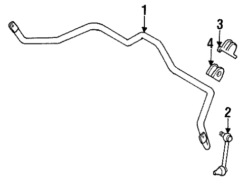 1995 Mazda MX-6 Stabilizer Bar & Components Diagram