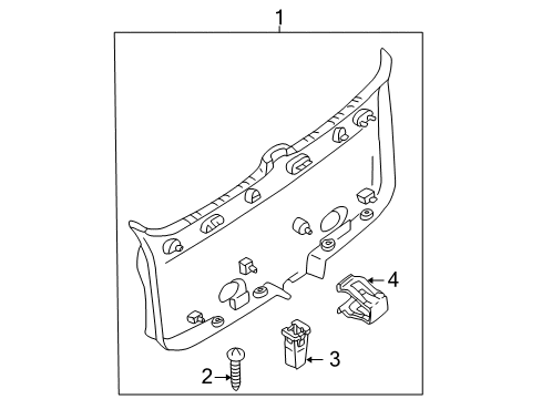 2001 Mazda Tribute Interior Trim - Lift Gate