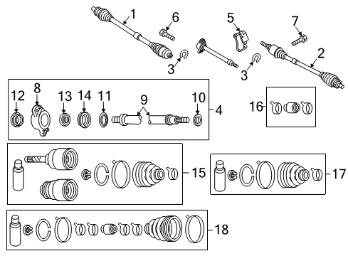2012 Mazda 3 Drive Axles - Front Diagram