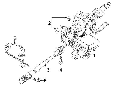 2016 Mazda CX-3 Steering Column Assembly Diagram