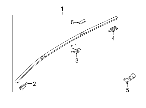 2007 Mazda CX-9 Exterior Trim - Roof