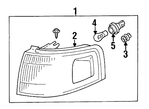 1996 Mazda MPV Park & Signal Lamps Diagram