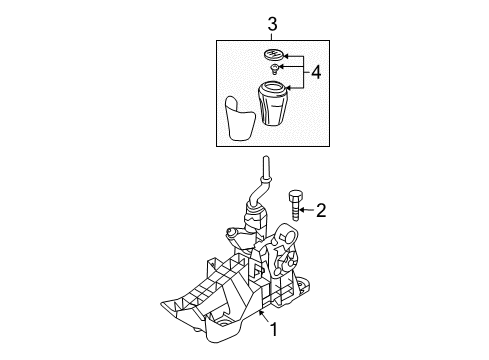 2010 Mazda 3 Shifter Assembly Diagram for BBM7-46-100F