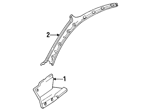 1992 Mazda MX-3 Interior Trim Diagram