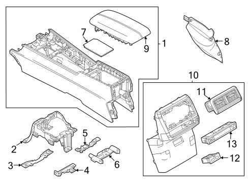 2025 Mazda CX-50 Console Diagram