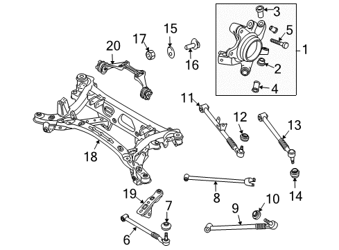 2004 Mazda RX-8 Rear Suspension Components Diagram