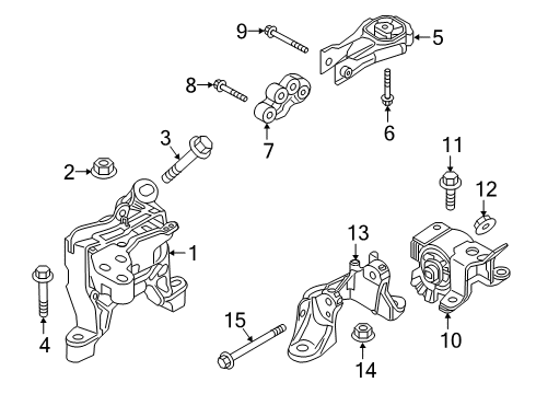 2018 Mazda 6 Engine & Trans Mounting Diagram