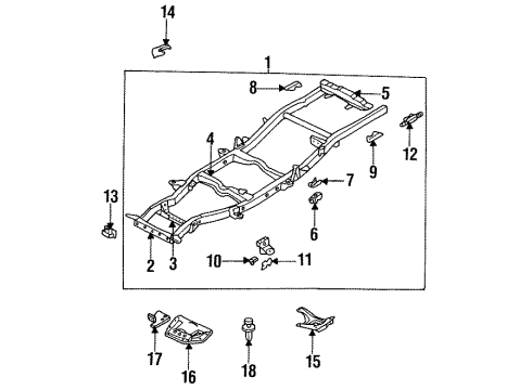 1986 Mazda B2000 Frame & Components