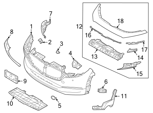 2025 Mazda CX-30 Bumper & Components - Front Diagram