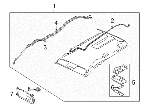 2006 Mazda 5 Interior Trim - Roof