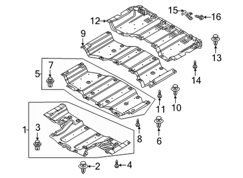2023 Mazda MX-30 EV Support Plate Bolt Diagram for 9YA4-2A-007