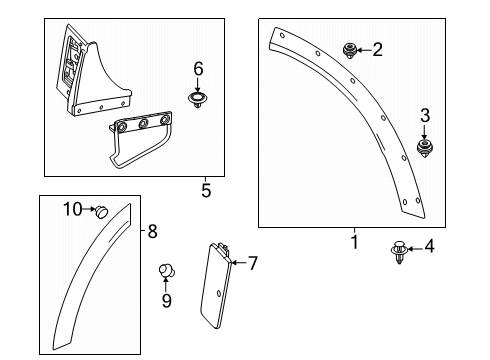 2025 Mazda CX-70 Exterior Trim - Quarter Panel