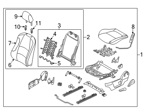 2017 Mazda 3 Driver Seat Components