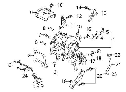 2018 Mazda 6 Turbocharger & Components Diagram