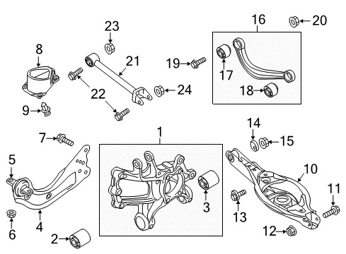2016 Mazda 6 Rear Suspension Components Diagram