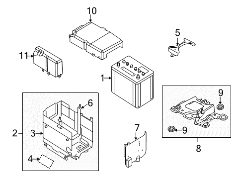 2012 Mazda 3 Hold Down Diagram for BFD1-56-030
