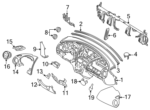 2011 Mazda RX-8 Instrument Panel Diagram