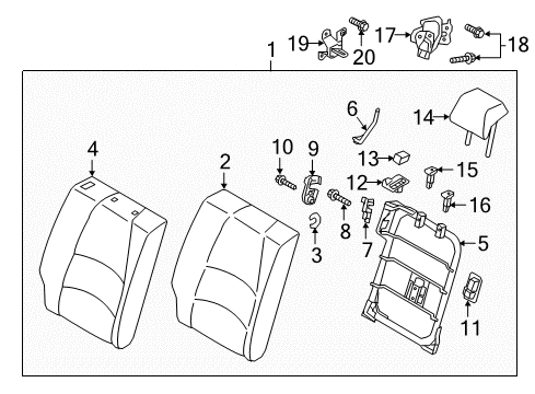 2016 Mazda CX-3 Second Row Seats Diagram