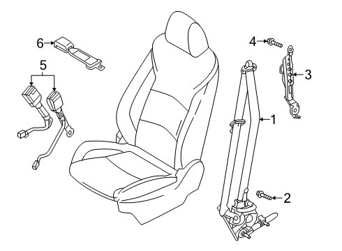 2025 Mazda 3 Front Seat Belts