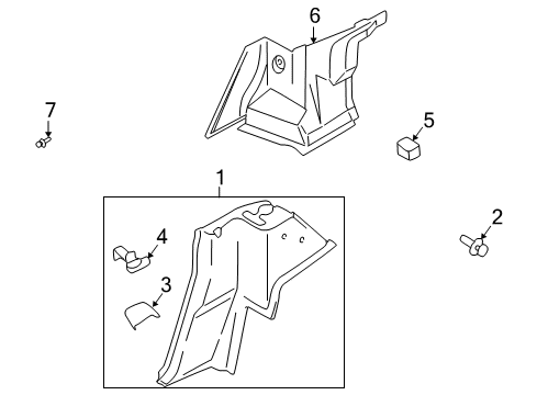 2000 Mazda Miata Interior Trim - Quarter Panels