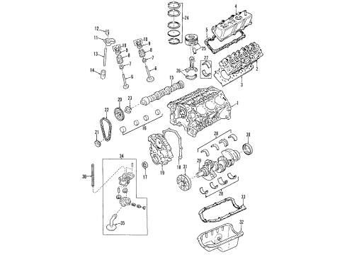2001 Mazda B3000 Camshaft & Timing Diagram