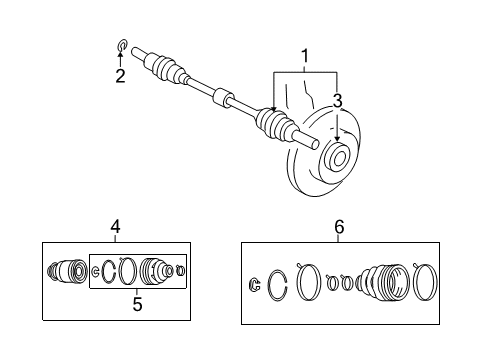 2007 Mazda CX-7 Drive Axles - Front Diagram