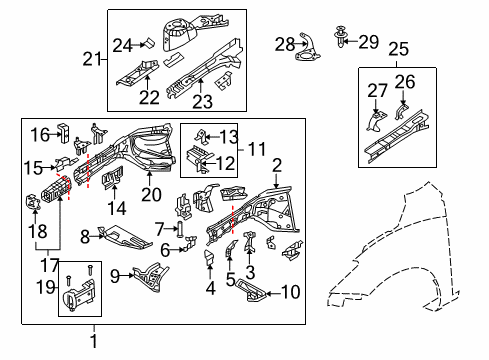 2012 Mazda 3 Rear Reinforcement Diagram for BP4K-53-261C