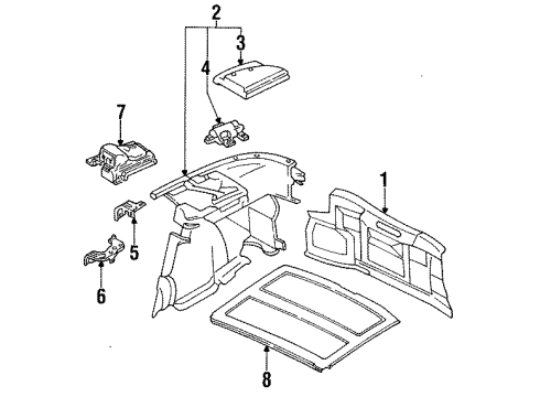 1993 Mazda MX-3 Interior Trim Diagram 4