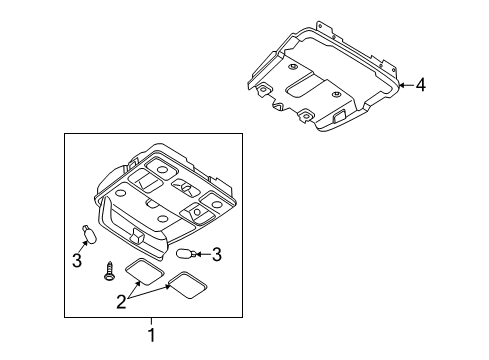 2008 Mazda RX-8 Overhead Console Diagram