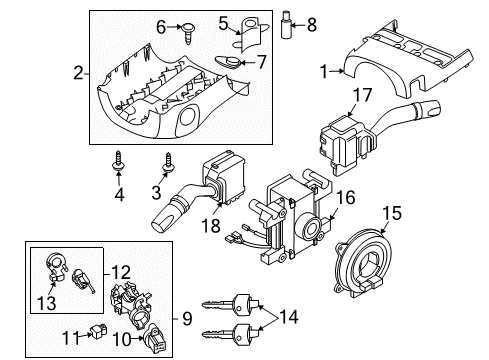 2011 Mazda CX-9 Switches Diagram