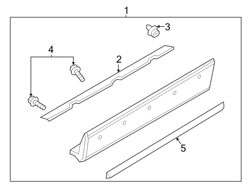 2016 Mazda CX-9 Exterior Trim - Front Door Diagram