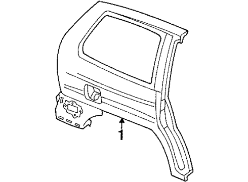 1990 Mazda MPV Side Panel & Components Diagram 2