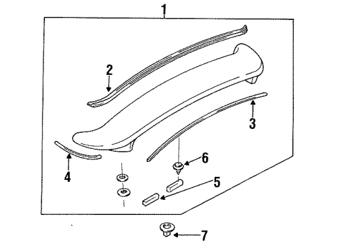 1994 Mazda MX-3 Rear Spoiler