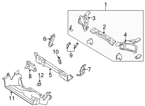 2005 Mazda Miata Center Support Diagram for N053-56-221C