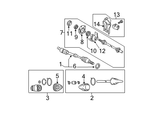 2006 Mazda 6 Drive Axles - Front Diagram