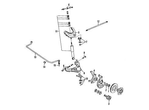 1987 Mazda B2000 Front Brakes Diagram