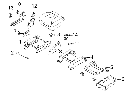 2002 Mazda MPV Tracks & Components Diagram
