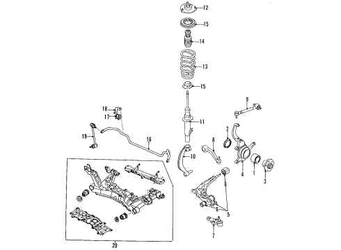 2000 Mazda Millenia Front Suspension Diagram