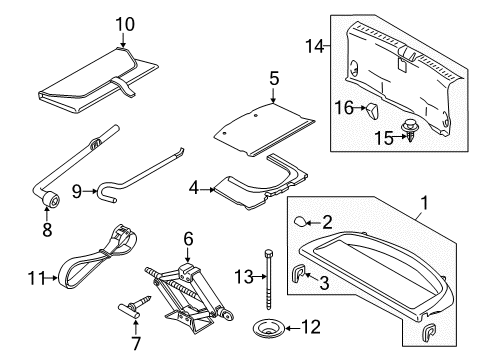 2011 Mazda 2 Interior Trim - Rear Body Diagram