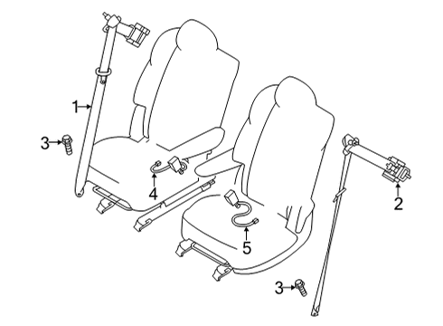 2021 Mazda CX-9 Seat Belt - Body Diagram 3